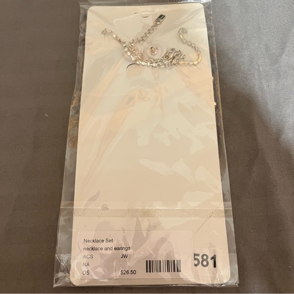 Prom/Special Occasion Necklace and Earrings, Light Blue - Picture 13 of 15